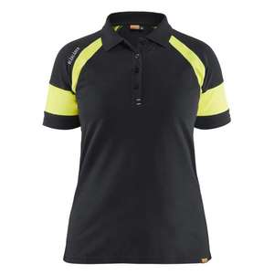 BLAKLADER - 352910509933L Polo pour femme avec Hi-vis Black/Hi-vis yellow - EAN 7330509916940 HI-VIS WORKWEAR - Product Image 1