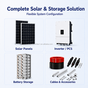 Sistema Solar Comercial Fuera de la Red de 100kw 200kw 300kw 500kw con Almacenamiento de Batería para Fábricas y Proyectos Remotos, Flexible - Product Image 2