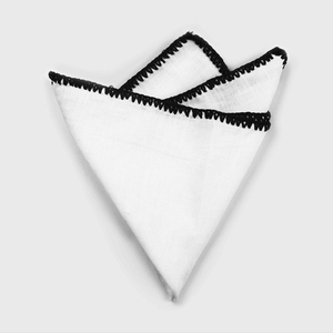 Groothandel Linnen Pocket Square Costom Design Linnen Zakdoek Wit Voor Mannen - Product Image 4