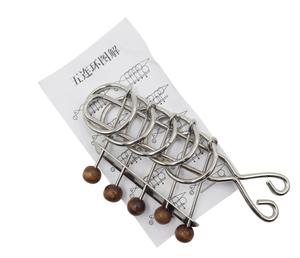 11.5*5.7cm cổ điển Trung Quốc Iq kiểm tra não trêu ghẹo trò chơi Trung Quốc 5 Vòng Liên Kết câu đố cho người lớn - Product Image 5