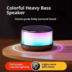 Haut-parleur Bluetooth sans fil avec lumières colorées, autonomie ultra longue, alimentation directe pour petits haut-parleurs - Product Image 2