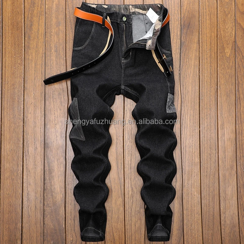 Men's Jeans Plus Size Zipper Jean Denim Pant Men's Skinny Boy's Trousers Fashion Ripped Wash Distressed Jeans For Mens