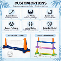 Ensemble de volley-ball gonflable pour piscine avec filet et ballon, filet de volley-ball aquatique pour piscine, enfants et adultes, OEM ODM, logo personnalisé