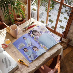 Álbum de Fotos KPOP de Bangtan Boys, Photobook FESTA, Papel Recubierto con Estampado Dorado - Colección JUNGKOOK V <span class=keywords><strong>JIMIN</strong></span> JIN <span class=keywords><strong>SUGA</strong></span>, Manualidades de Papel para Fans - Product Image 3