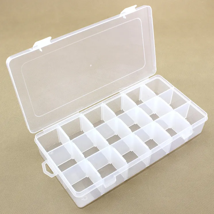 Wholesale Impact PP Tier Adjustable Bead Craft Tool Storage Organiser with 18 Compartments Box