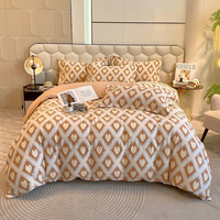 Couette pour lit Queen 300GSM Beige Classique Florale Luxe Microfibre Couette 100% Polyester 400TC Couture Personnalisable