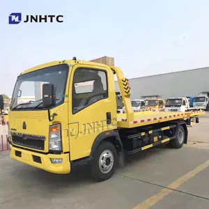 SINOTRUK HOWO 4x2 3-5 ton Flatbed hafif hizmet Wrecker çekici kamyon kırma yol kurtarma kurtarma aracı satılık