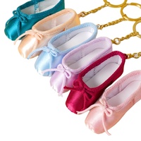 Fait à la main Mini Satin Pointe Chaussures Porte-clés Ballet Chaussures Porte-clés Ballet Charme Chaîne Sac Pendentif Ballet cadeau Accessoires