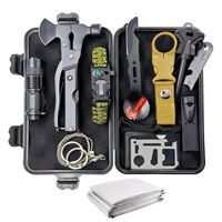 Kit de survie en plein air en gros, trousse de premiers secours, équipement d'urgence SOS, outils de survie pour véhicule, camping, randonnée, catastrophe