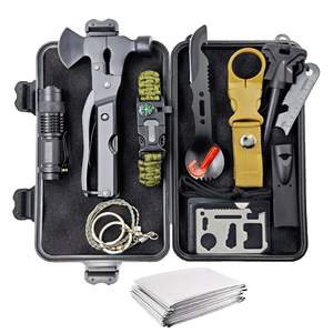 Kit <span class=keywords><strong>de</strong></span> Herramientas <span class=keywords><strong>de</strong></span> Supervivencia para Campismo al Aire Libre con Botiquín <span class=keywords><strong>de</strong></span> Primeros Auxilios y Equipo <span class=keywords><strong>de</strong></span> Emergencia SOS, Modelo 35, Hoja <span class=keywords><strong>de</strong></span> 20 cm para Vehículos, Senderismo y Viajes - Product Image 2