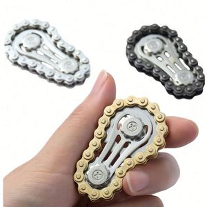 Nuevo Giroscopio de Dedo con Piñones y Volante, Antiestrés y para la Ansiedad, de Metal con Diseño de Cadenas de Bicicleta, Juguetes Fidget EDC para Adultos - Product Image 1