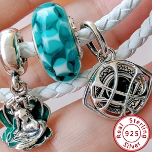 Breloques en gros pour bracelets, fabrication de bijoux DIY, perles originales en verre de Murano, argent sterling 925, compatibles avec GDTC certifié HaYa PAN-9 - Product Image 5