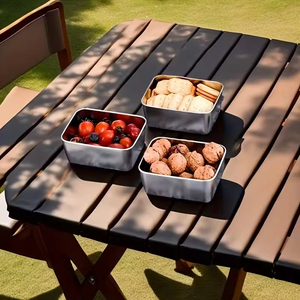 Boîte à lunch bento en gros pour micro-ondes, récipient alimentaire en acier inoxydable avec couvercle en plastique - Product Image 5