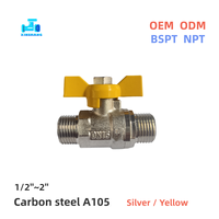 Katup Bola Baja Karbon Berkualitas Tinggi Harga Kompetitif OEM ODM Manual untuk Gas, Air, Minyak, Uap, Fitting Pipa Ulir Jantan/Betina