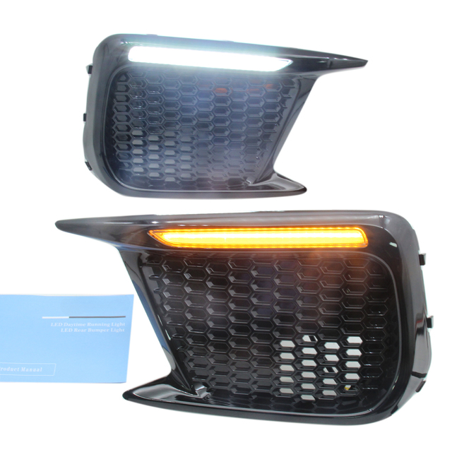 LED Daytime Running Light LED Fog Light Grille Light for Subaru WRX 2018-2021 DRL Daylight with Turn signal