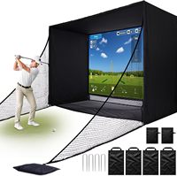 Rideau de golf, filet d'entraînement, simulateur, écran de frappe haute définition, housse de protection pour projection intérieure, marque Xhy201 300x240x150cm