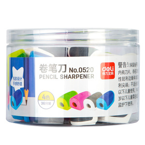 Deli Pencil Sharpener 0520 36 Pieces Candy Color Portable Student Use - Product Image 1