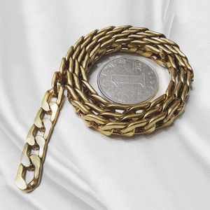 Correa de cadena plana para bolso, cadena de metal chapada en hierro de 8x12 mm para accesorios de bolsos de hombro - Product Image 1