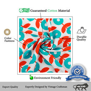 Chemin de table imprimé simple 100 % coton, tissu de qualité supérieure, durable et écologique, décoration de table pour les dîners, les fêtes et les événements - Product Image 4