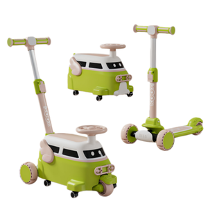 سيارة أطفال بلاستيكية متعددة الوظائف <span class=keywords><strong>3</strong></span> في 1 قابلة للطي مع ممتص صدمات ومسند قدم للأطفال من <span class=keywords><strong>2</strong></span>-7 سنوات، عرض ساخن - Product Image 3