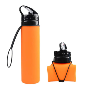 Creative folding Fashion water bottle Leakproof portable water bottle Indoor Travel hiking office <b>camping</b> <b>kettle</b> kid Sport 600ML - Product Image 3