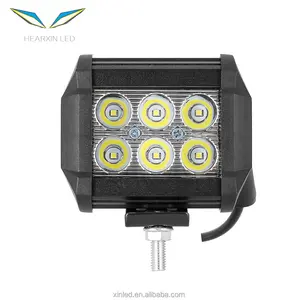 Luz de led para trabalho com 4 polegadas, 18w, 12v, para barra, para automóveis, para motocicleta lada, trator, barco, off road, 4wd, 4x4, caminhão, suv