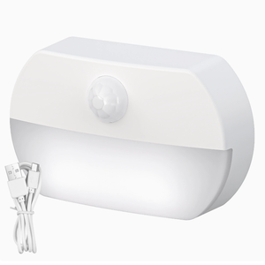 PIR Motion Sensor Night <b>Light</b>, Rechargeable & Battery Powered, for Kitchen, Bedroom, Closet - Product Image 1