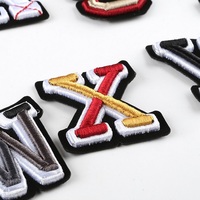 Autocollants en tissu pour vêtements, patchs décoratifs coudre sur broderie, avec lettres de l'alphabet pour vêtements