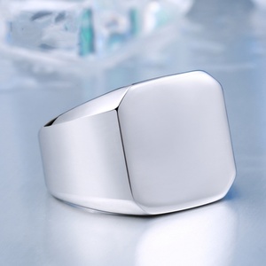 Custom Logo Signet <b>Rings</b> for <b>Men</b> Personalized Stainless Steel Fashion Jewelry Gold Black <b>Silver</b> Plated Engraved <b>Ring</b> Wholesale - Product Image 5