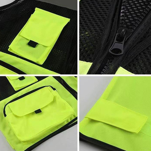 CITICITY Hot Sale Multi Pocket Work Vest <b>Mens</b> Workwear Polyester <b>Reflective</b> <b>Jacket</b> Traffic Safety High Visibility Safety Vest - Product Image 6