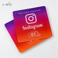 Prêt à expédier – Autocollant NFC en PVC pour Instagram (espagnol) avec puce NFC213 – Affichez votre compte social en tapant sur l'autocollant NFC en PVC