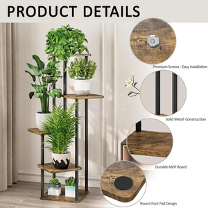 Multi-strato verniciato a polvere MDF e metallo fioriera pavimento in piedi <span class=keywords><strong>balcone</strong></span> fioriera per la casa e il giardino di stoccaggio - Product Image 2