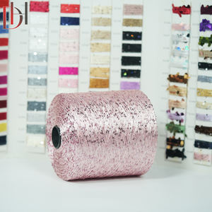 Tela tejida de perlas 150D, poliéster de <span class=keywords><strong>3mm</strong></span>, doble giro para ropa, proveedor de hilo de lentejuelas de ganchillo - Product Image 1