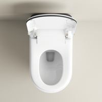 Hôtel auto ouvert wc commode bidet P piège électrique allongé toilette intelligente avec réservoir d'eau dissimulé CUPC sens de l'eau