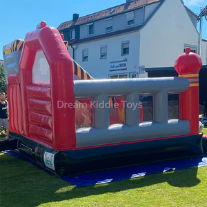 Xe CỨU HỎA TRẠM động cơ nhảy lâu đài nhà bị trả lại bộ phận cứu hỏa lâu đài bouncy trượt Combo lính cứu hỏa <span class=keywords><strong>Bouncer</strong></span> - Product Image 3