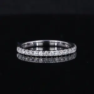 Factory Wholesale Handmade Wedding Band Classic Design Jewelry 18K Gold Lab Grown Diamond Jewelry women real moissanite ring