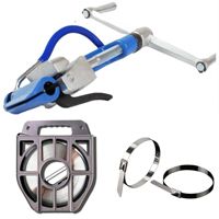 Herramienta Manual de Flejado de Acero Inoxidable, Tensora y Cortadora de Flejes