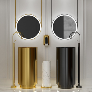 High-grade Matte <strong>Post</strong> Basin Baking Paint Technology Cylindrical <strong>Wash</strong> Basin Integrated Stainless Steel <strong>Wash</strong> Basin - Product Image 2
