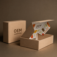 Boîte d'expédition en carton ondulé recyclable avec bande de déchirement en papier kraft personnalisé, pelliculage mat, logo personnalisé, pour vêtements, cadeaux, cosmétiques