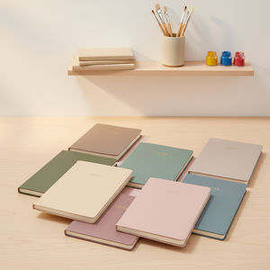 New Classic <strong>A5</strong> PU Leather Notebook Office School Soft Cover <strong>Notepad</strong> with Line Grid Blank Paper Sheets Stationery Customize logo - Product Image 1