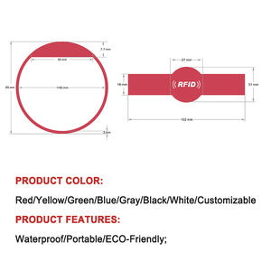 Özelleştirilebilir fabrika RFID kart su geçirmez silikon temassız NFC halka bilezik QR kod arayüzü 13.56MHz frekans bileklik - Product Image 5