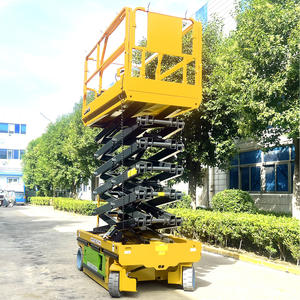 Plataforma de andamio de elevación hidráulica de 4m, precio de fábrica Ce, elevador de tijera móvil eléctrico autopropulsado para <span class=keywords><strong>alquiler</strong></span>, envío gratis - Product Image 2