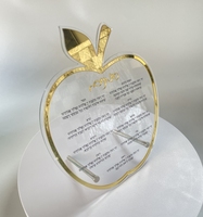 Carte Simanim en acrylique classique Judaica pour la fête juive de Rosh Hashanah Yom Tov