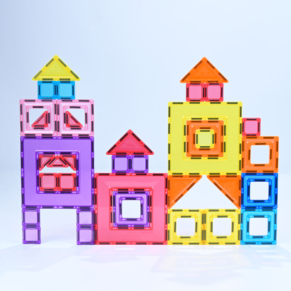 Magplayer Kids Magnetic Tiles Toys Colorful Building Blocks Magnetic ...