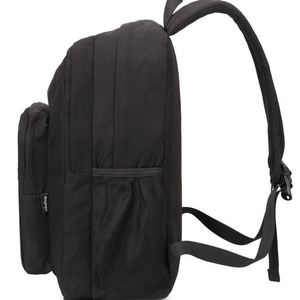 Custom Logo 26L <b>Black</b> <b>School</b> <b>Backpack</b> Waterproof College Travel Business <b>Backpack</b> Bag with Multi Compartments - Product Image 3