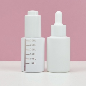 1oz 2oz 4oz 15ml 30ml 60ml White Cosmetics <b>Empty</b> Essential Oil Face Serum Glass Dropper <b>Bottles</b> with Dropper Lid and Lotion Lids - Product Image 6