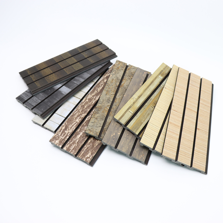 Wooden Color Decorative Wall Panel Polystyrene 3D PS Fluted Wall Panel Wallboard