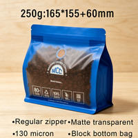 Bolsas de Café Personalizadas con Impresión a Medida, Mate, Semitransparentes, Sellables, de 250 Gramos, con Cierre y Válvula