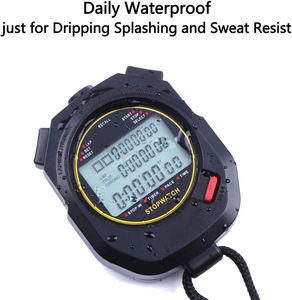 นาฬิกาจับเวลาแบบพกพาขายส่ง พร้อมฟังก์ชั่นบันทึกเวลา นาฬิกาจับเวลาแบบดิจิตอลสำหรับกีฬา จอ LCD นาฬิกาจับเวลาแบบมืออาชีพ - Product Image 4