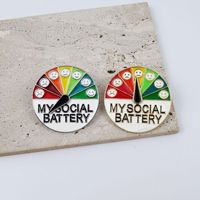Broche ronde créative transfrontalière à motifs changeants, avec pointeur rotatif, accessoire vestimentaire, épinglette métallique, plateau tournant arc-en-ciel